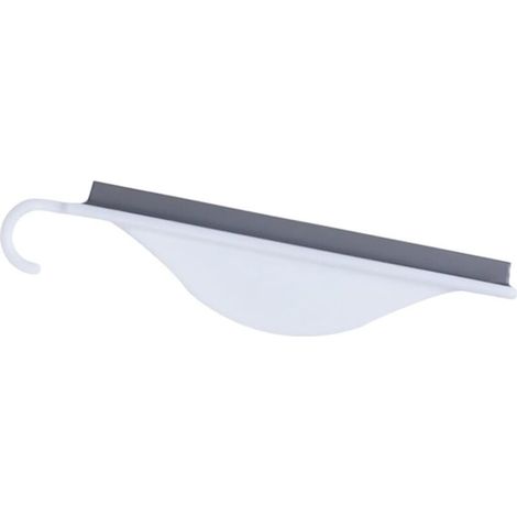 Raclette à Vitres en Silicone Blanche Outil de Nettoyage pour Vitres Douches et Carrelages Raclette de Salle de Bain pour Éliminer Traces et Gouttes D’Eau Usage Domestique (1/5)
