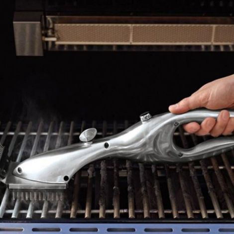 Brosse De Nettoyage Barbecue En Acier Inoxydable Barbecue En Plein Air Grill Nettoyant Avec Puissance De Vapeur Barbecue Accessoire (1/4)
