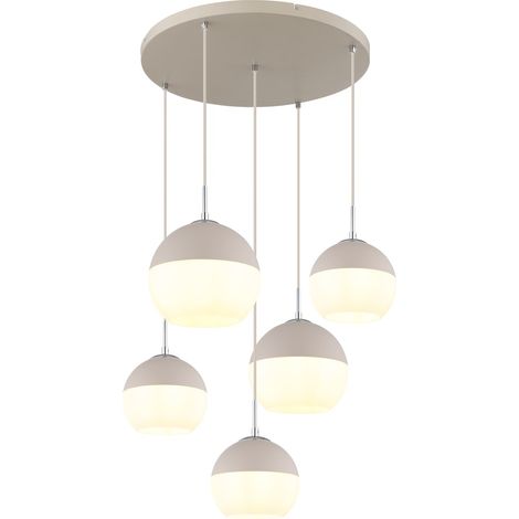 Suspension 5 lumières Ragusa rond sable brun - 15999-5HR