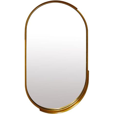 Miroir oblong design en métal 50x90cm (1/3)