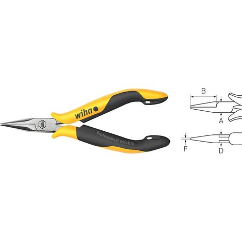 Pince Professional ESD Becs Demi-Ronds Tête Droite 26799