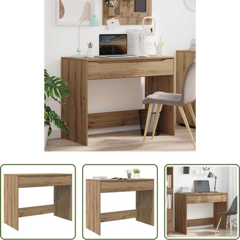 vidaXL Schreibtisch Büro - Schreibtisch Artisan-Eiche 100 x 50 x 78 cm Holzwerkstoff (1/5)