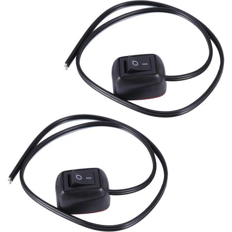 2 interrupteurs à bouton en forme de goutte d'eau pour voiture (ON/OFF, 12 V CC) pour feux antibrouillard, feux de jour, barres lumineuses LED, etc. (1/5)