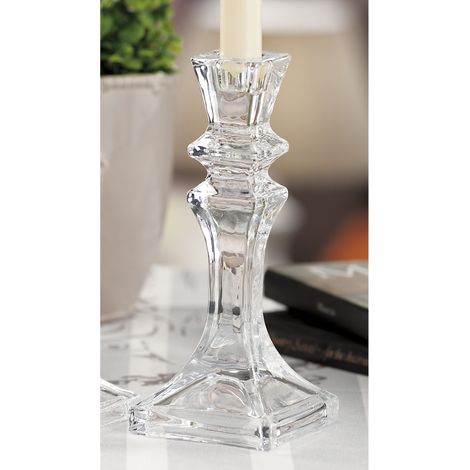 Portacandele Singola in Vetro Trasparente Alexia 1 Candela 19,5 cm