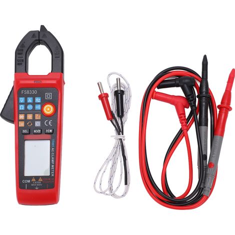 FS8330 Clamp Meter Digital Multimeter 200A/600V Voltage Tester with Overload Protection for Electricity Testing