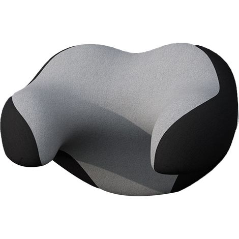 Coussin cervical en mousse mémoire en forme de U pour siège auto, appui-tête confortable gris foncé - Oreiller de voiture ergonomique (1/5)