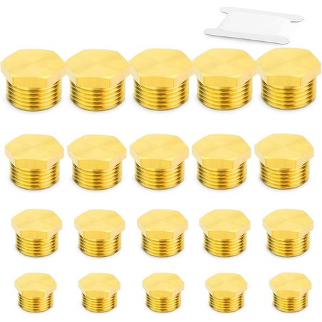 5 pièces 1/2" BSP raccord mâle pour tuyau, à six pans creux, adaptateur en laiton raccords de tuyauterie - 1/2 1/4 1/8 3/8" BSP(20Pcs) (1/5)