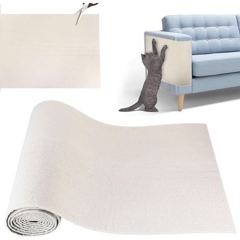 Selbstklebende Katzenkratzmatte – 40 x 200 cm – Abnehmbar – Kratzschutz – Für Sofas – Kratzmatte – Sofaschutz – Beige (1/5)