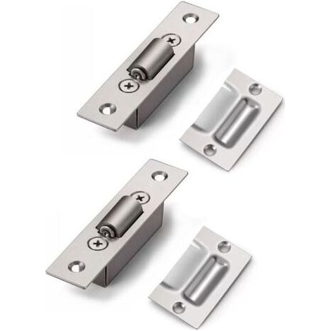 Loquet à Rouleaux de Porte en Acier Inox Dissimulés Mortaise Taille 20mm Rouleau Loquetaux pour Armoire Cuisine Salle de Bain Chambre Placards Meubles 4 Ensembles (1/4)