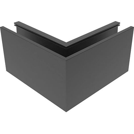 Economy Innenecke für Bodenprofile Eco 0004 Eckteil, Aluminium schwarz eloxiert (1/2)