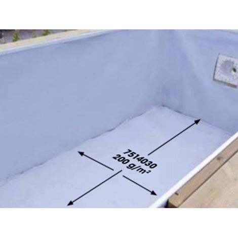 Ubbink – Feutre de protection pour fond de piscine 700 x 200 cm – Résistant aux déchirures – Protection optimale pour liner – Installation facile
