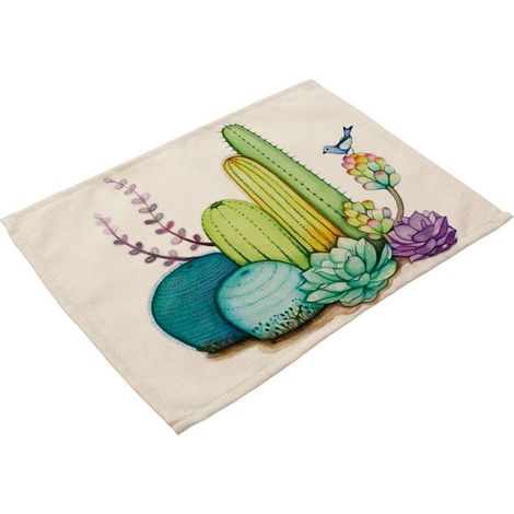 Tapis De Table - Motif Plante Imprimé - Isolation Thermique Et Résistant - Pour Salle À Manger Et Cuisine - Lot De 4 (1/2)