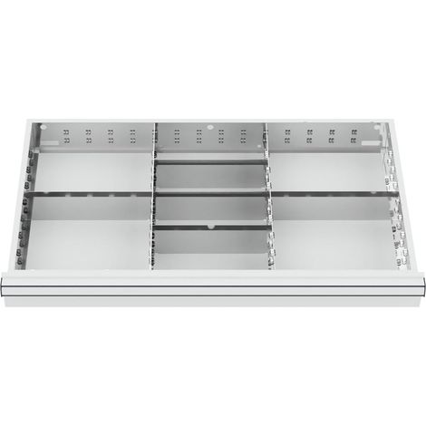 STIER Schubladeneinteilung Metalleinteilung BLH 100/125 mm Innenmaß 800x450 mm 8 Fächer