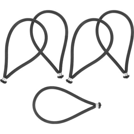 5 Pièces Corde L'usure en Résistante et Noire Nylon de Latex Élastique à Filet Installation Facile pour Trampoline Activités en Plein Air et Camping (1/5)