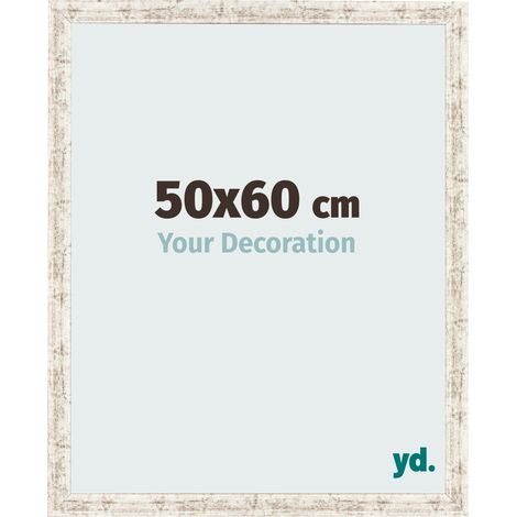 yd. - Cadre photo 50x60 - Blanc Vintage - MDF - Bologna (1/5)