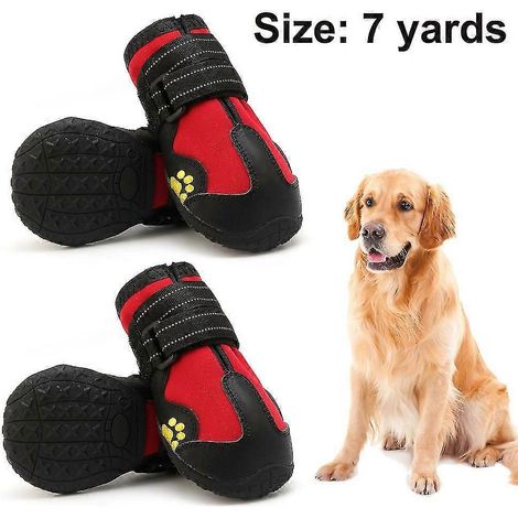 Juego de 4 botas para perros, zapatos impermeables para perros, botines para perros (1/5)