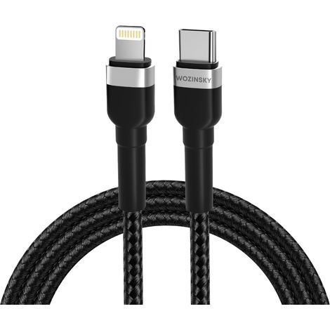 Cavo Wozinsky WNBCL1 Lightning / USB-C PD 30W da 1 m - nero (1/5)