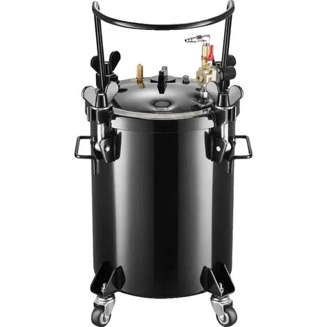 Réservoir de peinture en spray, capacité de 30L, connexions doubles, noir (1/2)