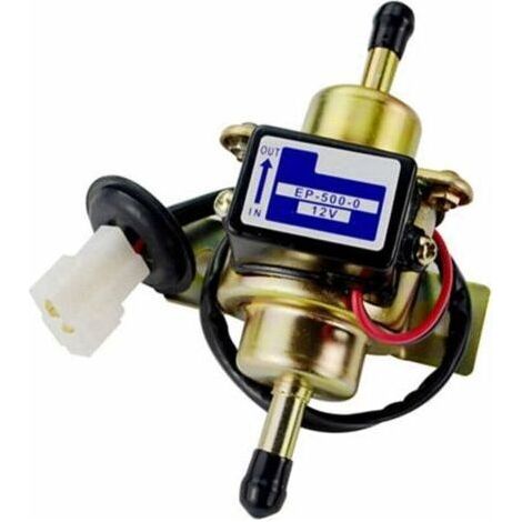Pompe a Fuel Electrique de Voiture, Pompe Gasoil Basse Pression en Métal 3 à 5 PSI Pompe à Carburant pétrole brut en Ligne（12V）EP500-0 EP502-0