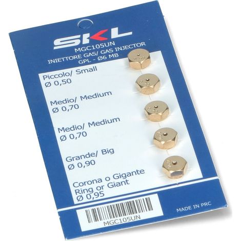 SKL kit ugelli iniettori piano cottura forno GPL bombola 0.50 0.70 0.90 0.95 (1/2)