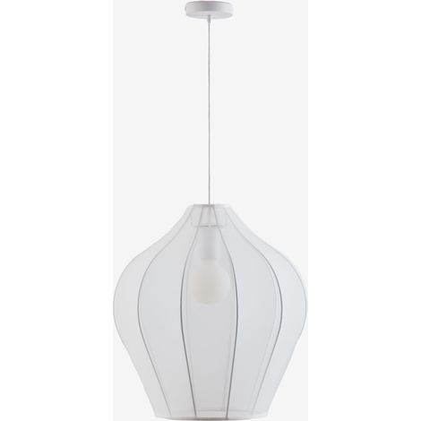 SKLUM Deckenleuchte Belisa aus Metall und Stoff Weiss Ø60 cm                                 