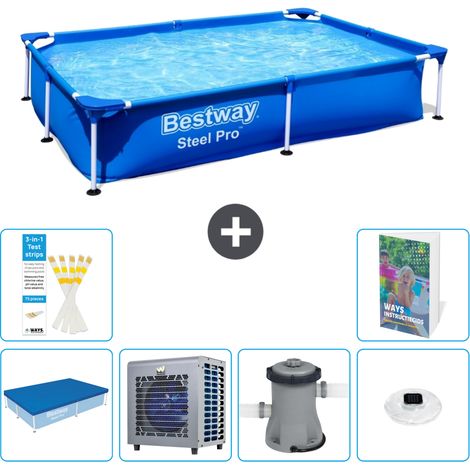 Bestway Piscina Bestway Steel Pro Rectangular - 221x150x43 cm - 7-piezas S106 (1/5)