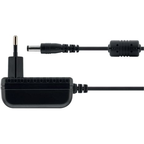 DELTACO Adaptador de corriente, 100-240 V CA 50-60 Hz a 12 V CC, 1 A, 1,5 m - Negro