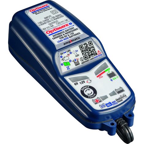Cargador Optimate 5 Select - De 7,5 a 120 Ah. Con Selector Manual, Para el Mantenimiento de su Batería de 6V o 12V. Cargador Ave