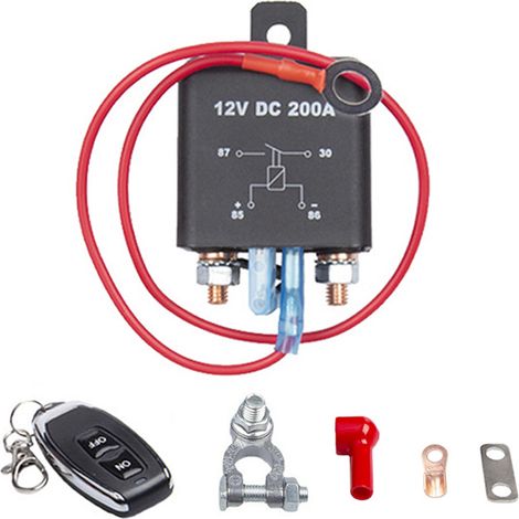 Interrupteur de déconnexion de batterie à distance 12V DC 200A, interrupteur de vidange, isolateur marche/arrêt, commande sans fil pour voiture, camion, camping-car (1/5)