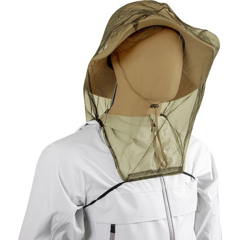Capuche anti-moustiques verte, filet de protection contre les piqûres, masque de camping en maille, chapeau de randonnée pour apiculteur, voile de pêche sauvage, casque léger anti-insectes (vert) (1/5)