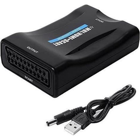 Adaptateur HDMI vers Péritel SCART pour PS3, Blu Ray, Apple TV, DVD, support NTSC PAL (1/4)