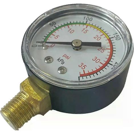 Doppelskaliges Manometer für Pool-Sandfilter, geeignet für Pools und Whirlpools (1/4)