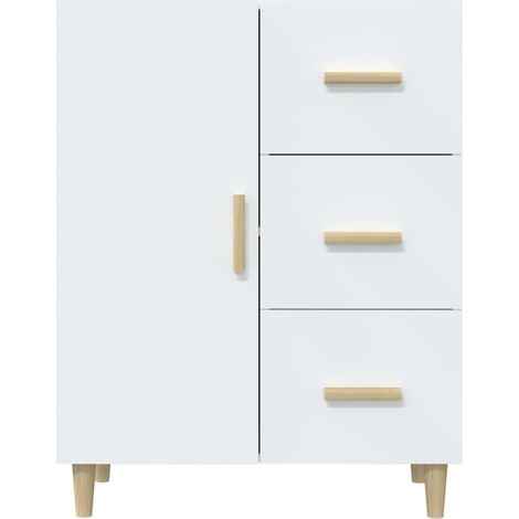 Commode Blanc 69,5x34x90 Bois d'ingénierie Vilo (1/5)