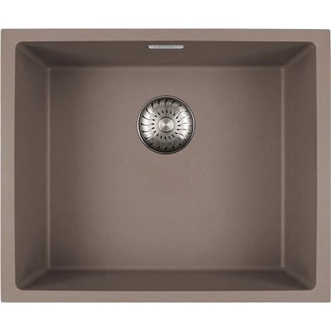 CARESSI Einbaubecken CAGRPP50OS-FL flächenbündig einbaubar Granit Color Line Ostrica (1/2)