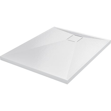 Acryl Duschwanne Weiß 100x80cm Rechteckig Duschtasse Set ohne Ablassschraube - 3 Größen - 90x80cm oder 100x80cm oder 120x80cm (1/5)