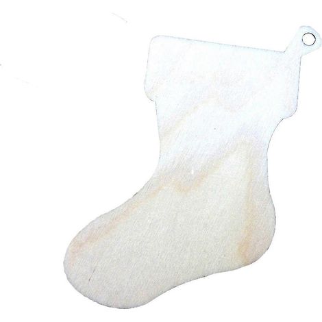 Lot de 10 chaussettes en bois à suspendre au sapin de Noël, décorations en bois à faire soi-même pour une joyeuse fête de Noël à la maison