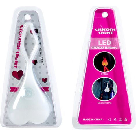 Feu arrière sphérique pour vélo, feu de signalisation en forme de cœur pour vélo, lampe LED œuf indispensable pour la nuit, étanche et colorée (1/5)