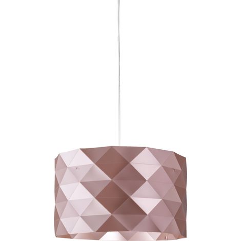 Lampadario Moderno Prisma Polilux ® Pink Metal E Metallo Cromo 3 Luci E27 (1/2)