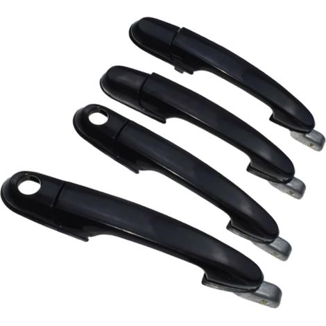 manijas de puerta de coche, izquierda y derecha, exteriores, compatibles con Hyundai Tucson 2005-2009, 82650-2E000, 82660-2E000, 83650-2E000, 83660-2E000, color negro. (1/4)