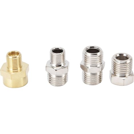 Juego de 15 adaptadores para aerógrafo, acoplamientos de liberación rápida y desconexión rápida fabricados en acero inoxidable con conexiones de 1/8" y 1/4". (1/5)