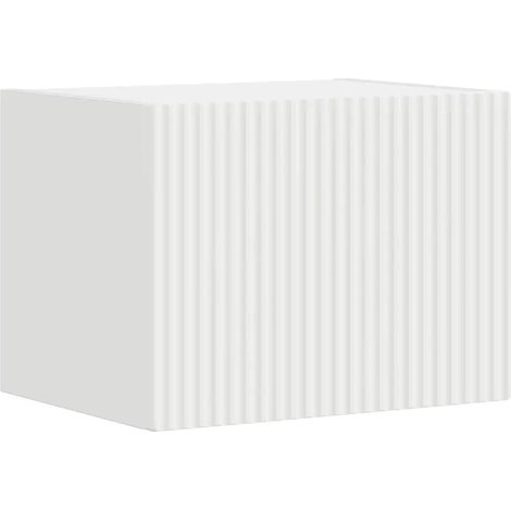 Mueble TV de pared moderno con estantes y puertas giratorias 60 x 31 x 30 cm de madera contrachapada blanco 020054869 (1/5)