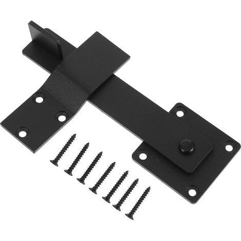 Loquet de Porte Métallique Pivotant 360° Noir (1/5)