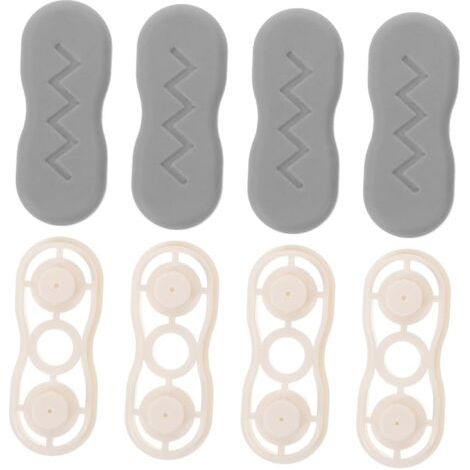 4 paires Tampons de Protection pour Abattant Wc de Joints Plastique Amortisseurs Silencieux pour Charnières de Siège Toilette Fixation pour Salle de Bain (1/5)