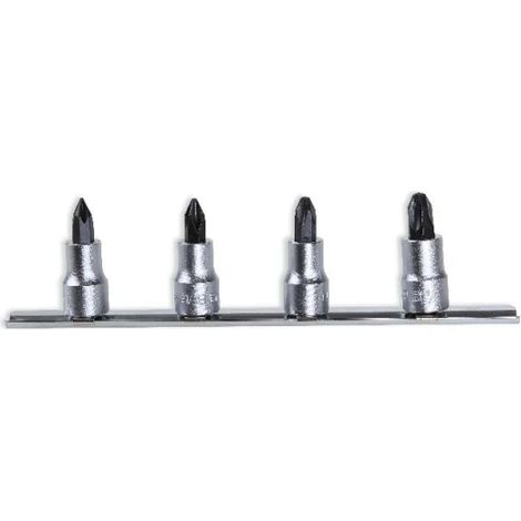 Beta 910PH/SB4 Jeu de douilles pour tournevis Phillips 3/8" chromé 4pcs.