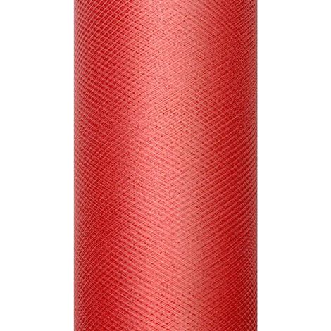 Einfacher Tüll, rot, 15 cm x 9 m, 1 Stück.