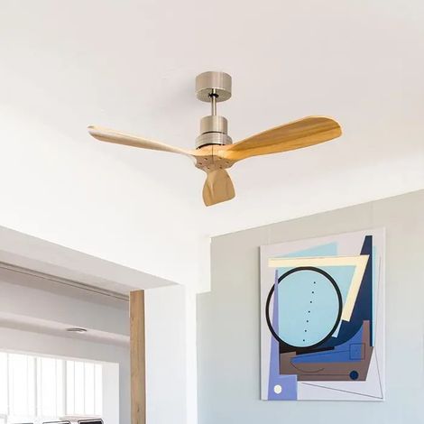 Faro Barcelona Ventilador de techo Mini Lantau Pino Faro 33509 (1/4)