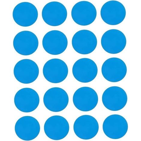 20pcs Patch Patch Direction Kit de réparation en Plastique Patches de réparation Auto adhésive pour piscines Bateaux gonflables (1/4)