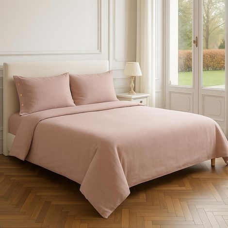 Housse de Couette - 100% Coton Doux - Parure de lit - pour lit Double Coton