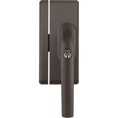 Abus Fenstersicherung FO400 für DM30-37mm gleichsperrend - Fenstergriff mit Schloss ideal als zusätzlicher Einbruchsschutz, braun