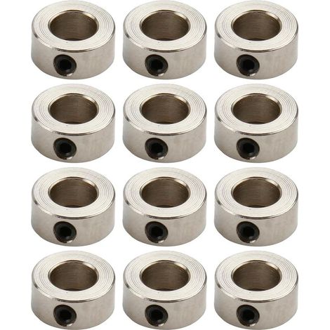 12pcs Jauge de Profondeur pour Forets 6mm Foret Profondeur Colliers de Serrage pour Profondeur de Perçage, Anneaux de Butée 6mm en Acier Durable, Accessoires pour Assemblage Précis avec Chevilles